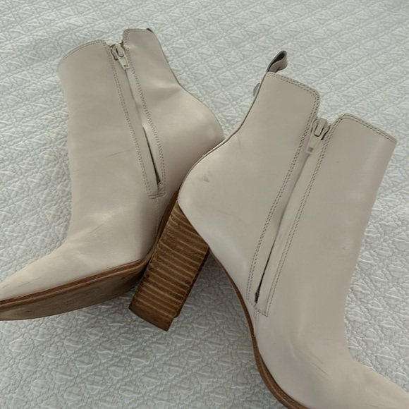 Nine West Dips Block Heel Booties in Chic Cream - Picture 9 of 9